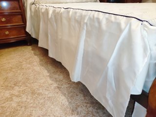 Colcha ganchillo artesana beige y blanco