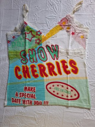 Camiseta tirantes mujer diseño Show Cherries