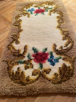 Alfombra de lana hecha a mano 100por60