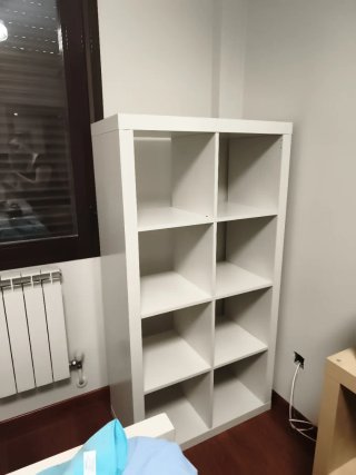 Estantería modular blanca 8 cubos