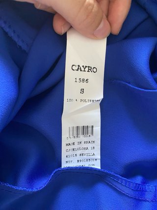 Pantalón ancho azul con cinturón
