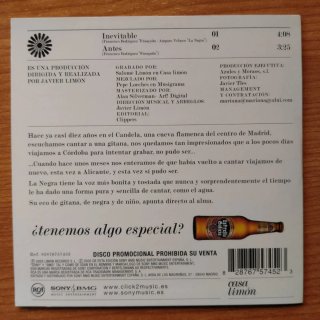Maxi CD La Negra Inevitable/ Antes