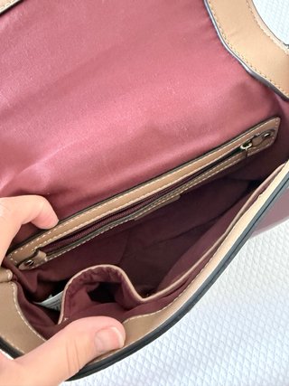 Bolso Parfois Beige y Burdeos