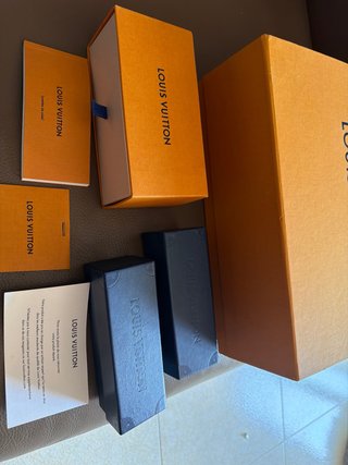 3-Cajas Originales Louis Vuitton Naranja y Azul