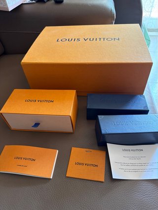 3-Cajas Originales Louis Vuitton Naranja y Azul
