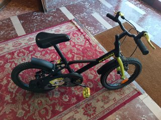 Bicicleta BTWIN 16 Negra y Amarilla