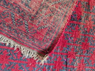 Tappeto Baluchi vintage rosso e nero