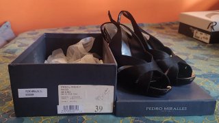 Sandalias Pedro Miralles Tacón Negro