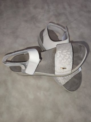 Sandalias Igi&Co Mujer Plata/Blanco