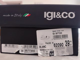 Sandalias Igi&Co Mujer Plata/Blanco