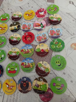 Lote 30 Tazos Angry Birds