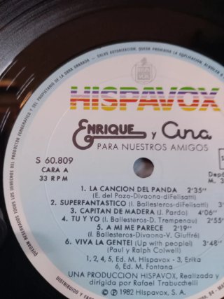 Vinilo Enrique y Ana Para Nuestros Amigos 1982