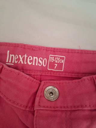 Pantalón corto rosa niña talla 7 años