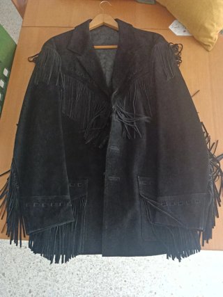 Chaqueta ante con águila a colores
