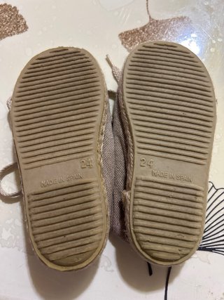 Espardeñas niño lona beige numero 24