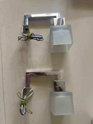Apliques de espejo baño cristal y metal