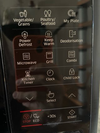 Microondas Samsung Negro con Grill (Función Horno)