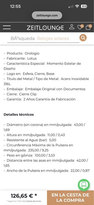 Reloj Lotus Smart Casual Plata/Blanco