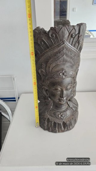 Escultura de resina estilo asiático