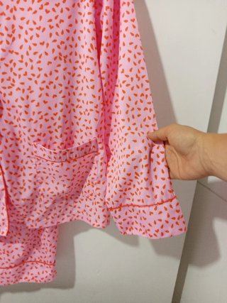 Pijama Sfera Largo Estampado Corazones Rosa Talla