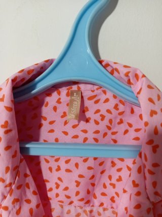 Pijama Sfera Largo Estampado Corazones Rosa Talla
