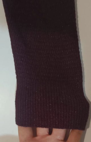 Jersey Amichi cuello pico burdeos manga 3/4