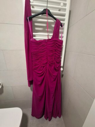 Vestido largo fiesta fucsia T 42/44
