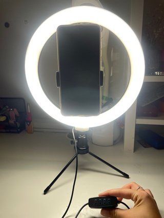 Aro de Luz LED 26cm con Pinza para Móvil