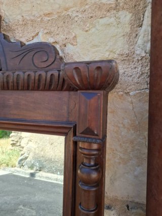 Espejo antiguo grande de madera