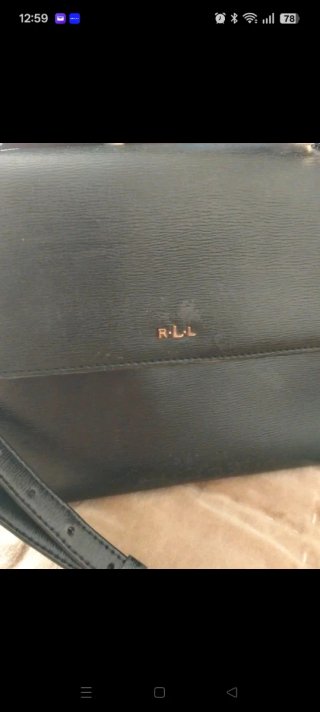 Bolso Piel Negro Ralph Lauren
