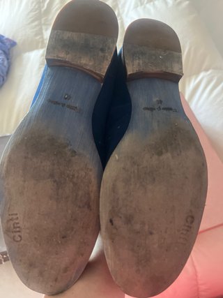 Zapatos Cinti Ante Azul Talla 40
