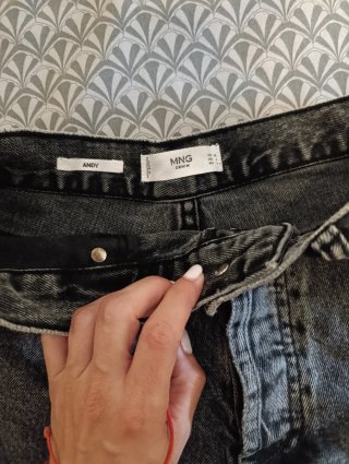 Pantalón corto vaquero negro Mango T.36