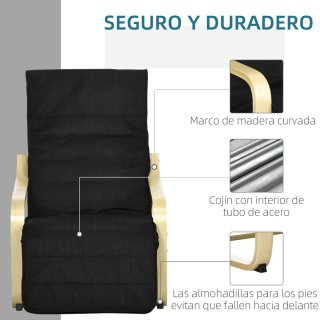 Sillón reclinable con reposapiés ajustable