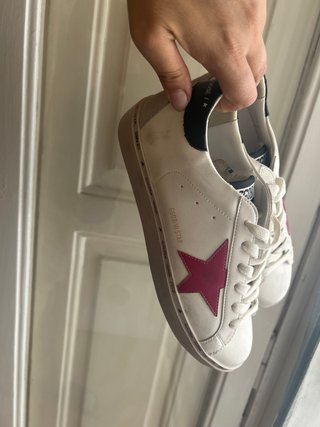Golden Goose Sneakers Bianche Stella Rosa