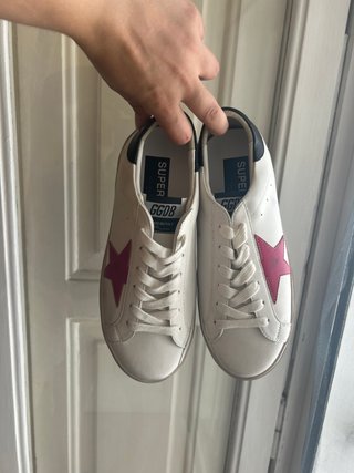 Golden Goose Sneakers Bianche Stella Rosa