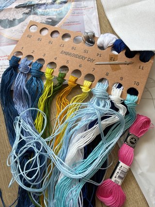 Kit Bordado DIY Arte Hot Air Balloon