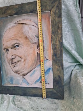 Olio su tela Papa Giovanni Paolo II