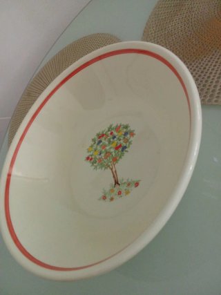 Vaso portafrutta in ceramica Vintage 33 cm