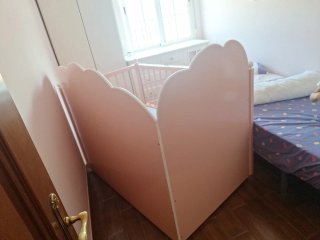 Cuna Maxi Rosa Nube grande cal7dad