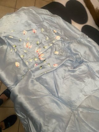 3 Copriletti Raso Azzurro e Rosa