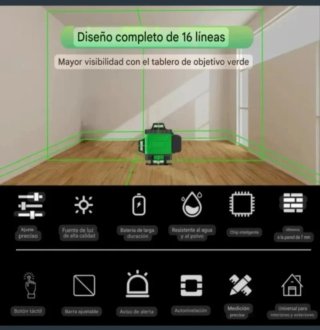 Nivel Láser 4D 16 Líneas Trípode (Maletín Dañado)