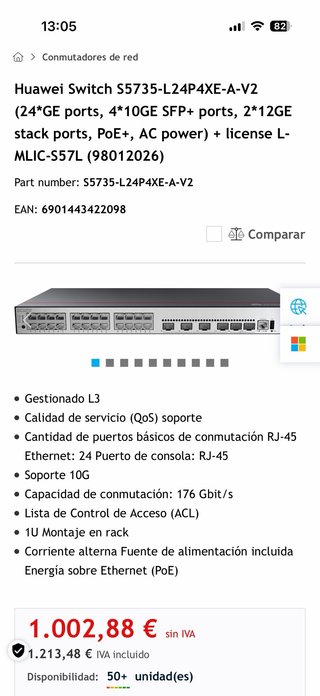 Huawei Switch S5735-L24P4XE-A-V2 24 GE PoE+