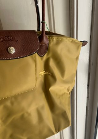 Borsa Longchamp Giallo Pelle Marrone