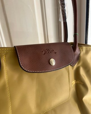 Borsa Longchamp Giallo Pelle Marrone