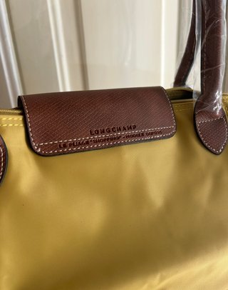 Borsa Longchamp Giallo Pelle Marrone