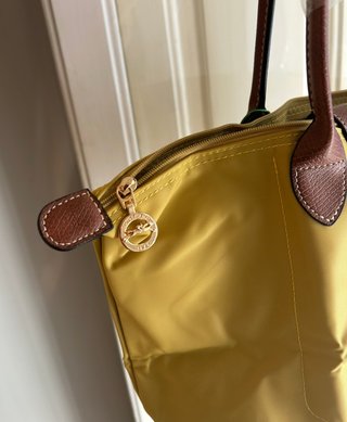 Borsa Longchamp Giallo Pelle Marrone