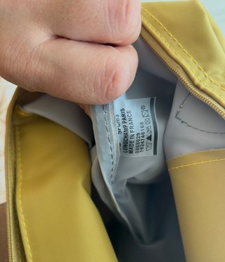 Borsa Longchamp Giallo Pelle Marrone