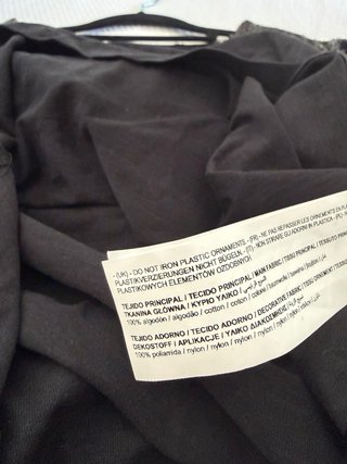 Camiseta Sfera negra con lentejuelas Talla Se