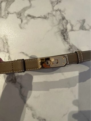 Cinturón Hermes modelo Kelly 18 Marron etoupe
