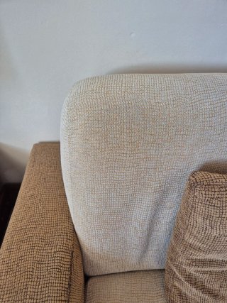 Sofá cama 1,35 beige y marrón